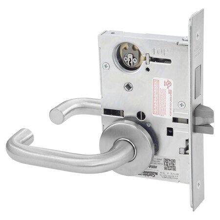 Corbin Russwin Dormitory or Entrance Mortise Lock, LS Lever, A Rose, Satin Chrome ML2065 LSA 626 LC